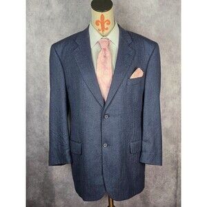 Saks 5th Avenue Loro Piana 100% Cashmere Men 46R Blue Blazer Dress Jacket EUC
